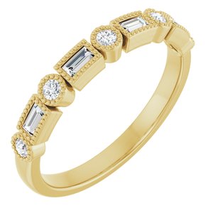 14K Yellow 1/4 CTW Natural Diamond Anniversary Band